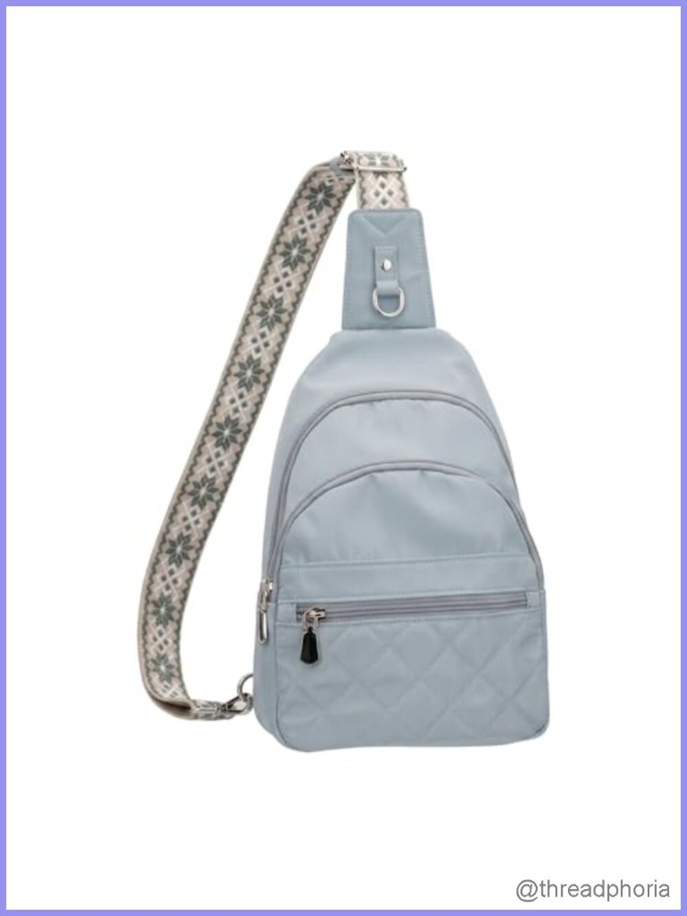 RFID Anti Theft Nylon Sling Bag Crossbody for Women Men Travel Hiking